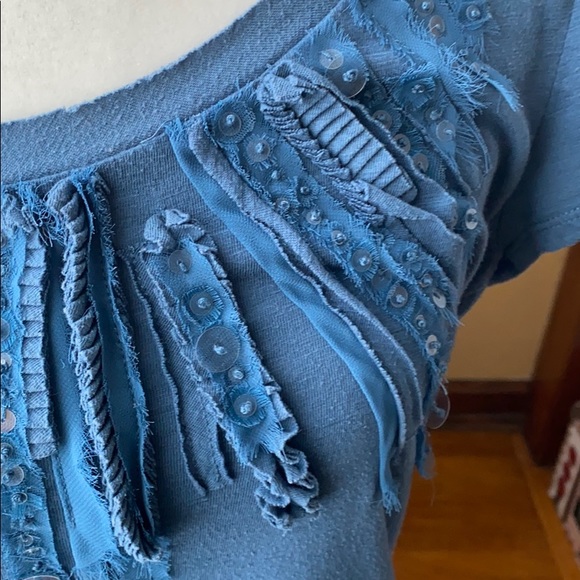 ANA Adorned Worn Look Tee sz L - Picture 2 of 6